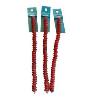 Lot of 3 Hildie & Jo Glass Beads Orange Red Color‎ Jewelry Crafts